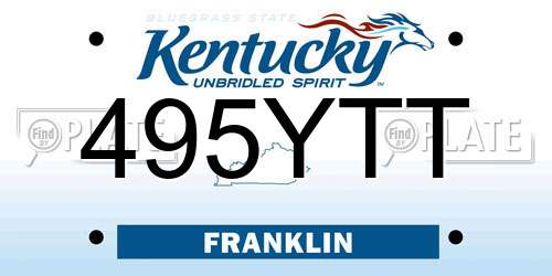 495YTT Kentucky License Plate