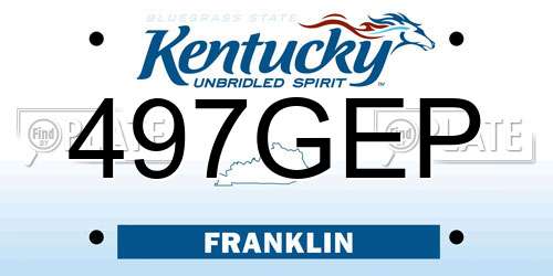 497GEP Kentucky License Plate