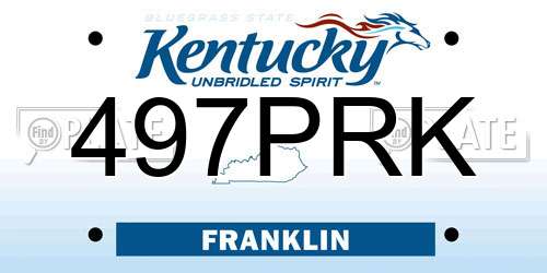 497PRK Kentucky License Plate