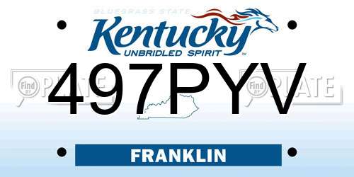 497PYV Kentucky License Plate