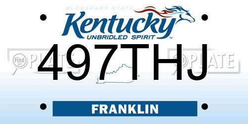 497THJ Kentucky License Plate