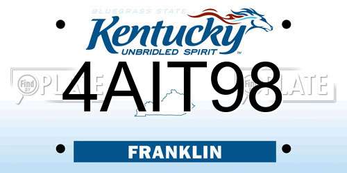 4AIT98 Kentucky License Plate
