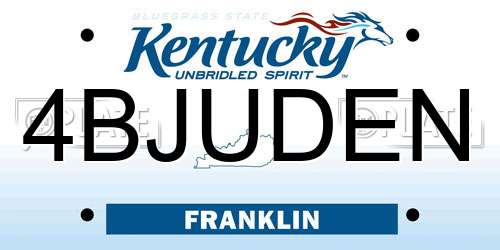 4BJUDEN Kentucky License Plate