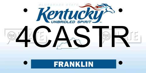 4CASTR Kentucky License Plate