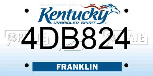 4DB824 Kentucky License Plate