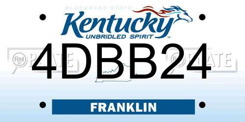 4DBB24 Kentucky License Plate