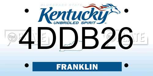 4DDB26 Kentucky License Plate