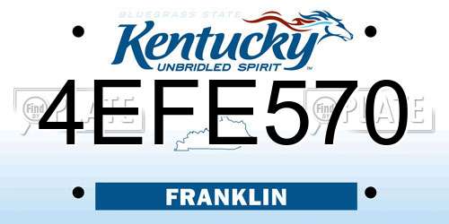 4EFE570 Kentucky License Plate