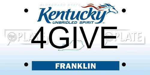 4GIVE Kentucky License Plate