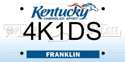 4K1DS Kentucky License Plate