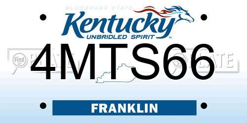 4MTS66 Kentucky License Plate