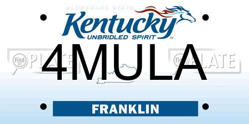 4MULA Kentucky License Plate