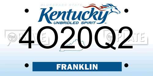 4O20Q2 Kentucky License Plate
