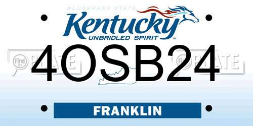 4OSB24 Kentucky License Plate