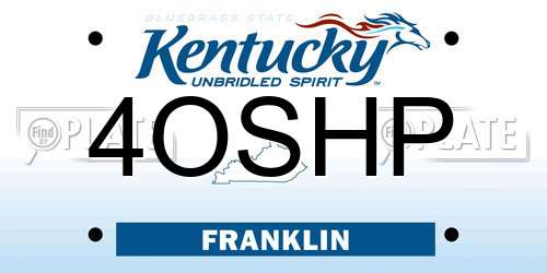 4OSHP Kentucky License Plate