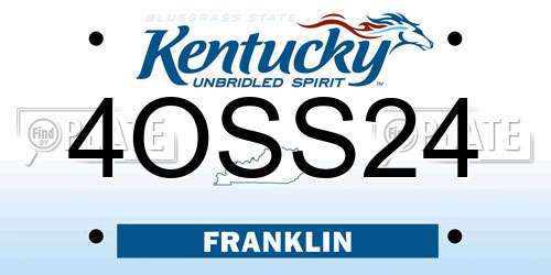 4OSS24 Kentucky License Plate