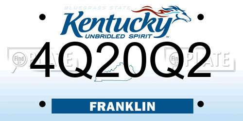 4Q20Q2 Kentucky License Plate