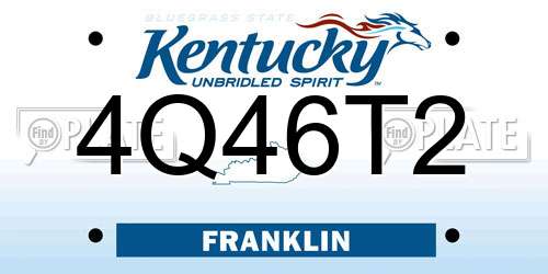 4Q46T2 Kentucky License Plate