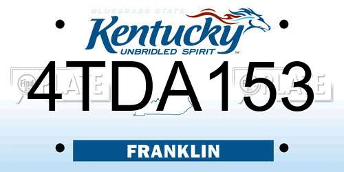4TDA153 Kentucky License Plate