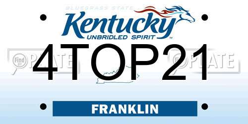 4TOP21 Kentucky License Plate