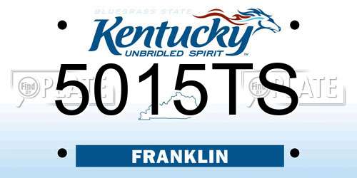 5015TS Kentucky License Plate
