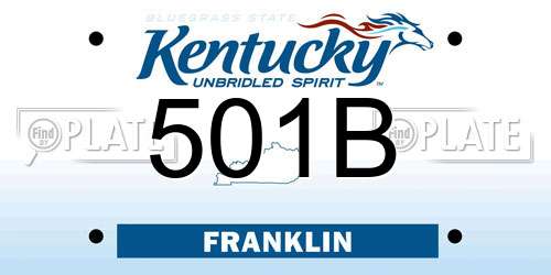 501B Kentucky License Plate