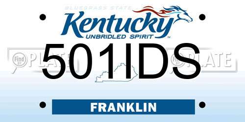 501IDS Kentucky License Plate