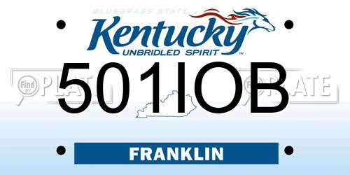 501IOB Kentucky License Plate