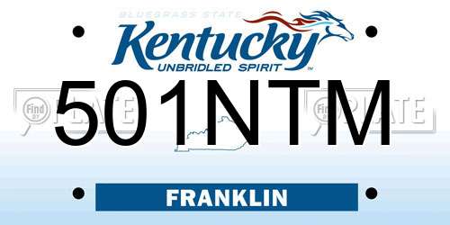 501NTM Kentucky License Plate