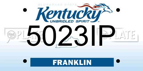 5023IP Kentucky License Plate