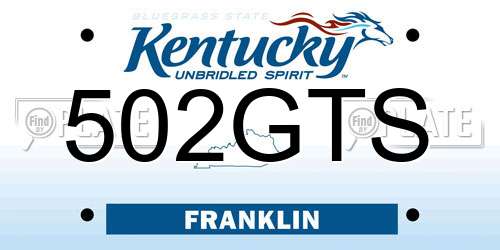 502GTS Kentucky License Plate