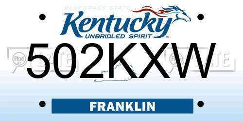 502KXW Kentucky License Plate