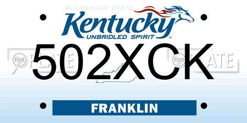 502XCK Kentucky License Plate