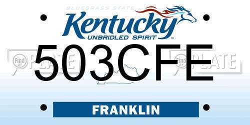 503CFE Kentucky License Plate