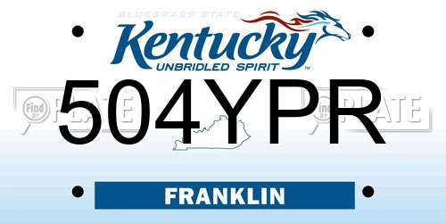 504YPR Kentucky License Plate