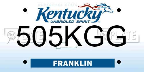505KGG Kentucky License Plate