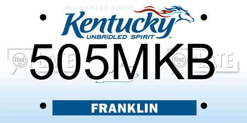 505MKB Kentucky License Plate