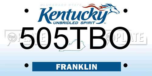 505TBO Kentucky License Plate