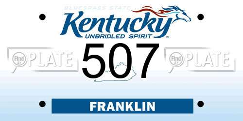 507 Kentucky License Plate