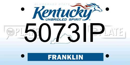 5073IP Kentucky License Plate