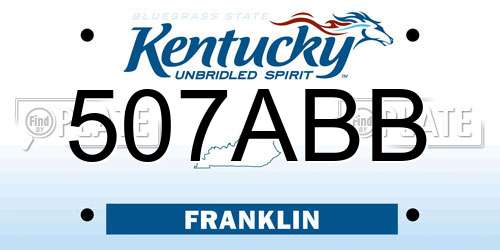 507ABB Kentucky License Plate