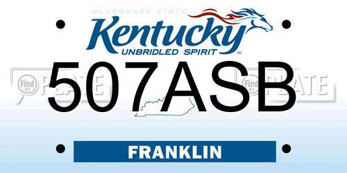 507ASB Kentucky License Plate
