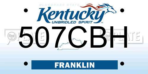 507CBH Kentucky License Plate