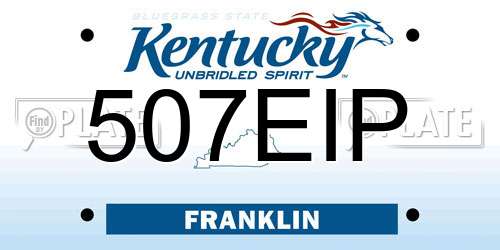 507EIP Kentucky License Plate