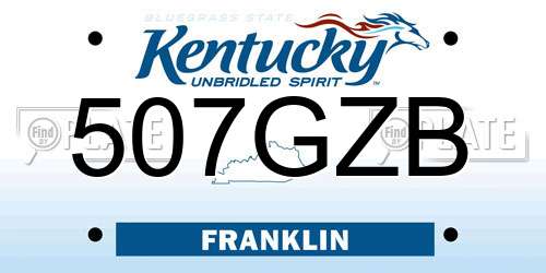 507GZB Kentucky License Plate