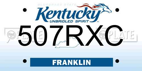 507RXC Kentucky License Plate