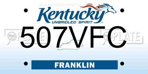 507VFC Kentucky License Plate