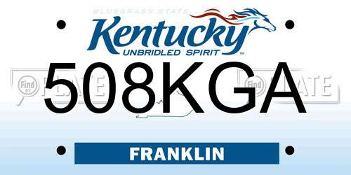 508KGA Kentucky License Plate