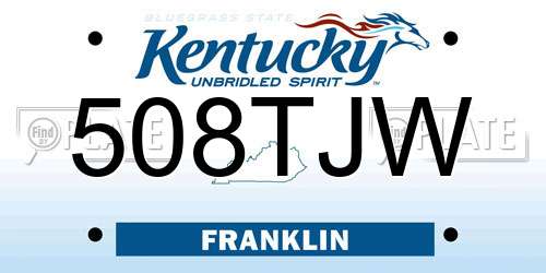 508TJW Kentucky License Plate