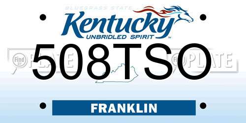 508TSO Kentucky License Plate
